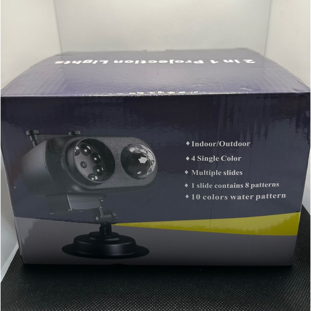 Holiday Projector Light Outdoor 2‎ in 1 Christmas Halloween Black Waterproof